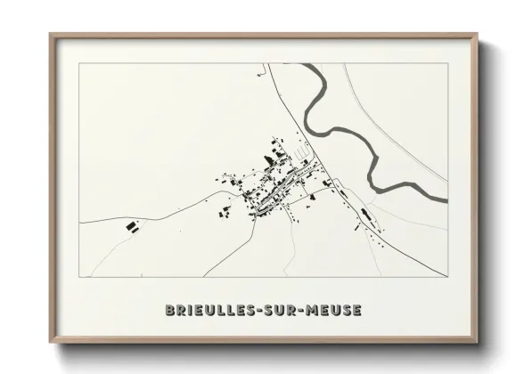Une affiche de carte sur Brieulles-sur-Meuse