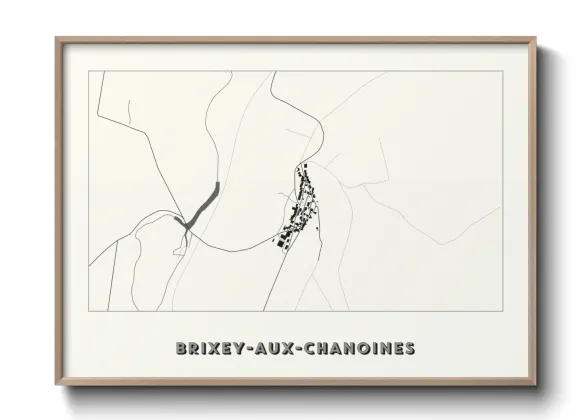 Une affiche de carte sur Brixey-aux-Chanoines