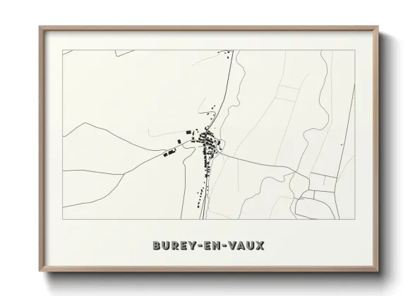 Une affiche de carte sur Burey-en-Vaux