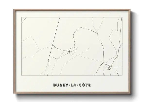 Une affiche de carte sur Burey-la-Côte