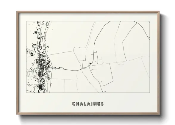 Une affiche de carte sur Chalaines