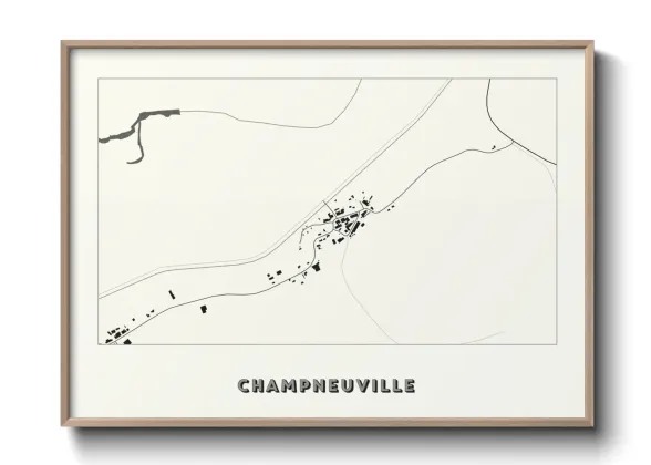 Une affiche de carte sur Champneuville