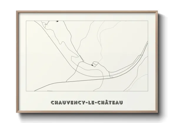 Une affiche de carte sur Chauvency-le-Château