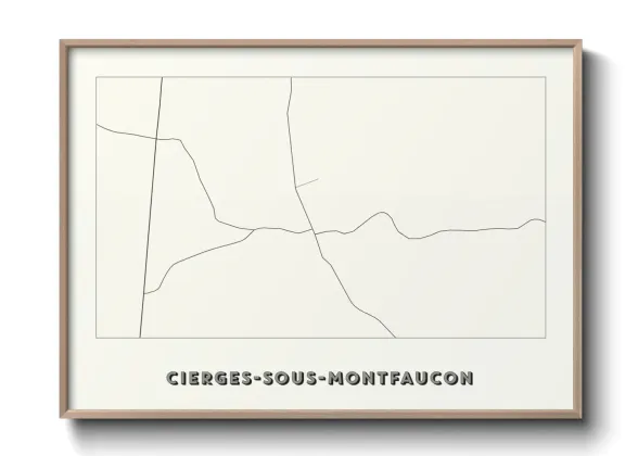 Une affiche de carte sur Cierges-sous-Montfaucon