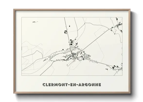 Une affiche de carte sur Clermont-en-Argonne