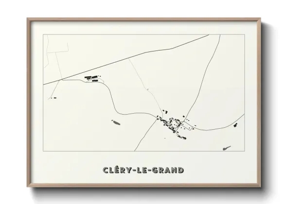 Une affiche de carte sur Cléry-le-Grand