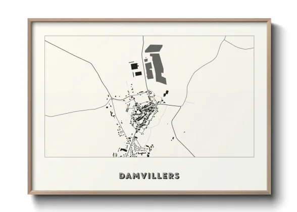 Une affiche de carte sur Damvillers