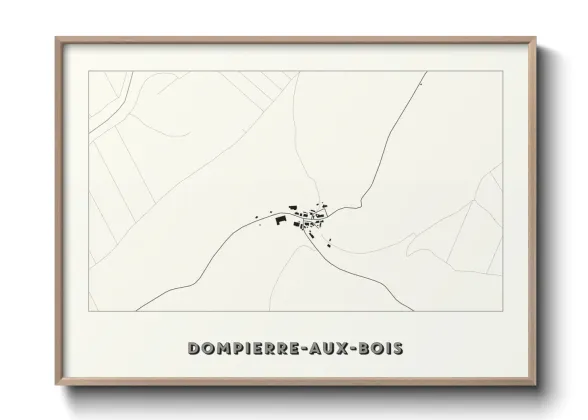 Une affiche de carte sur Dompierre-aux-Bois