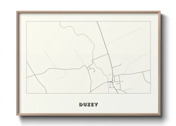 Une affiche de carte sur Duzey