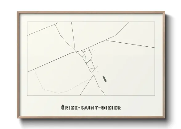 Une affiche de carte sur Érize-Saint-Dizier