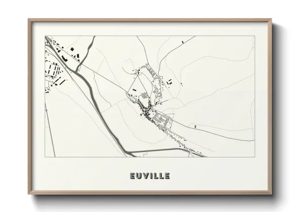 Une affiche de carte sur Euville