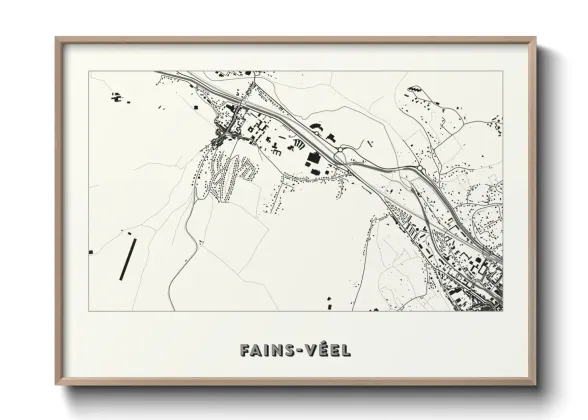 Une affiche de carte sur Fains-Véel