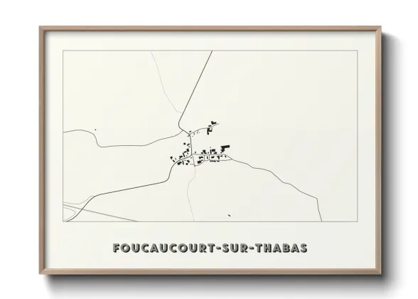 Une affiche de carte sur Foucaucourt-sur-Thabas