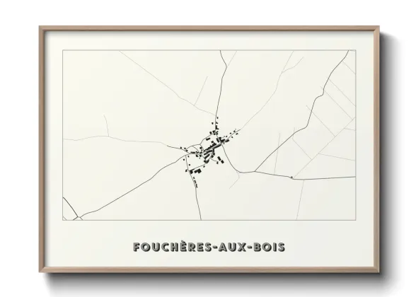 Une affiche de carte sur Fouchères-aux-Bois