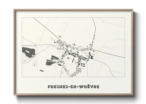Une affiche de carte sur Fresnes-en-Woëvre
