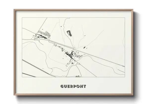 Une affiche de carte sur Guerpont