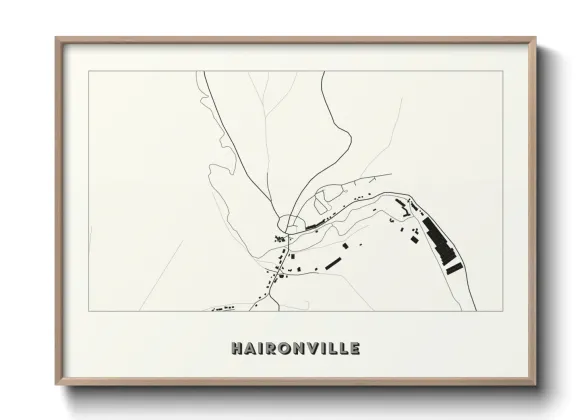Une affiche de carte sur Haironville