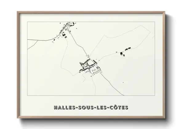 Une affiche de carte sur Halles-sous-les-Côtes