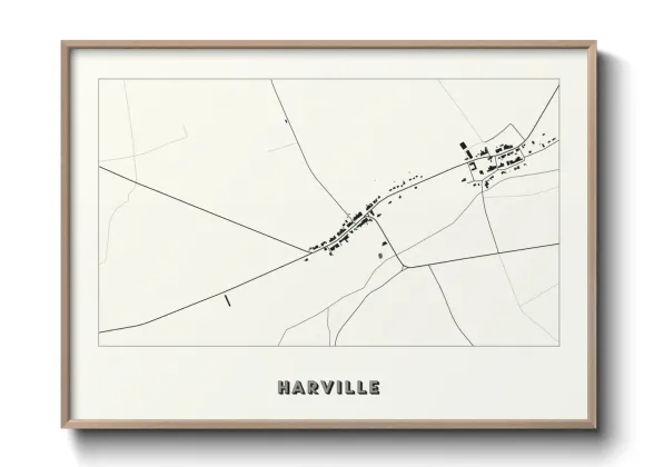 Une affiche de carte sur Harville