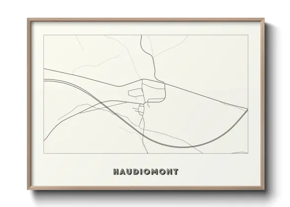 Une affiche de carte sur Haudiomont