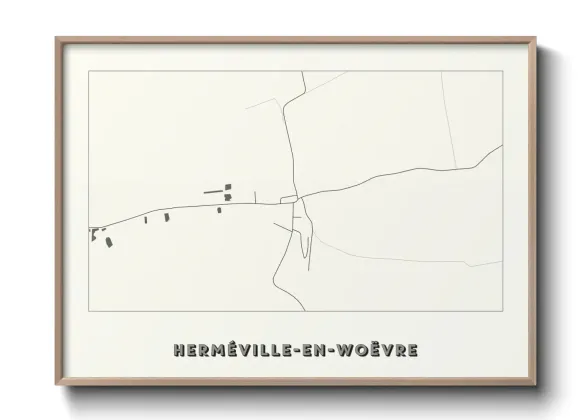 Une affiche de carte sur Herméville-en-Woëvre