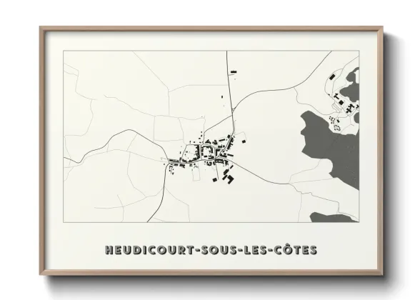 Une affiche de carte sur Heudicourt-sous-les-Côtes