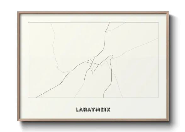 Une affiche de carte sur Lahaymeix