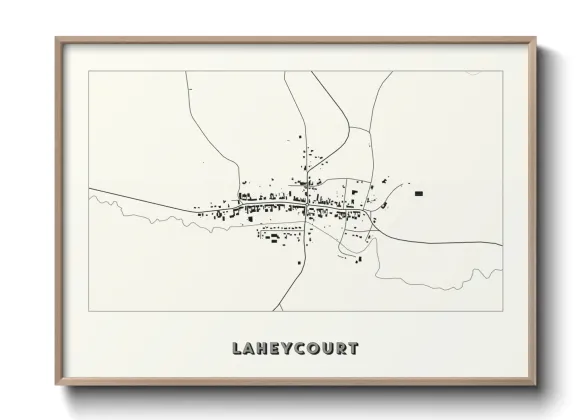 Une affiche de carte sur Laheycourt