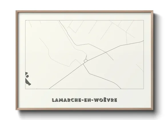 Une affiche de carte sur Lamarche-en-Woëvre