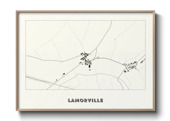 Une affiche de carte sur Lamorville