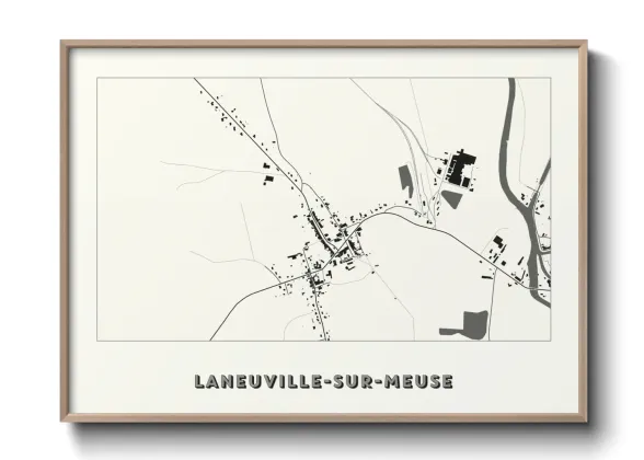 Une affiche de carte sur Laneuville-sur-Meuse