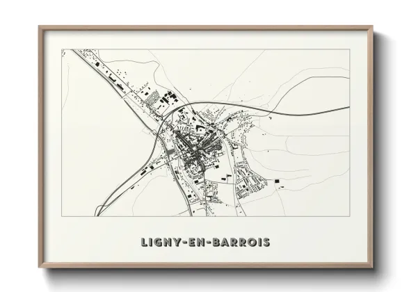 Une affiche de carte sur Ligny-en-Barrois