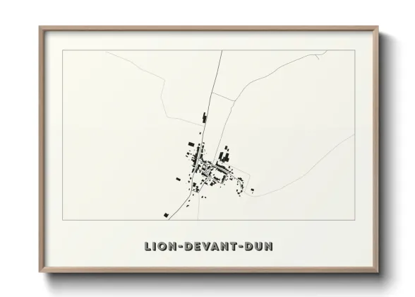 Une affiche de carte sur Lion-devant-Dun