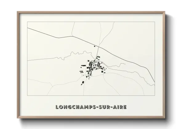 Une affiche de carte sur Longchamps-sur-Aire
