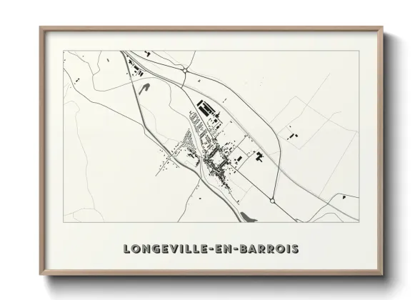 Une affiche de carte sur Longeville-en-Barrois
