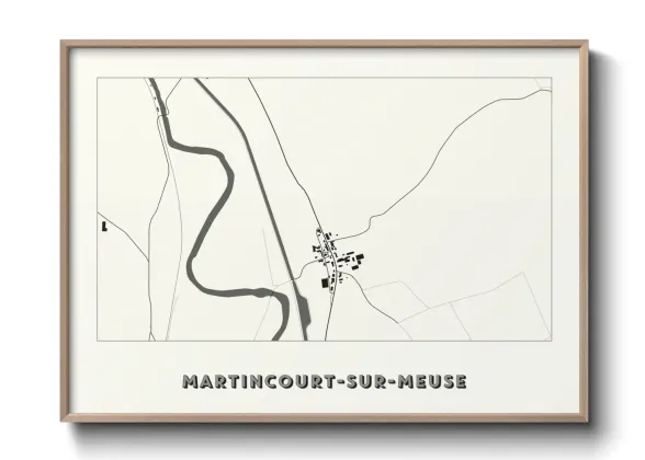 Une affiche de carte sur Martincourt-sur-Meuse