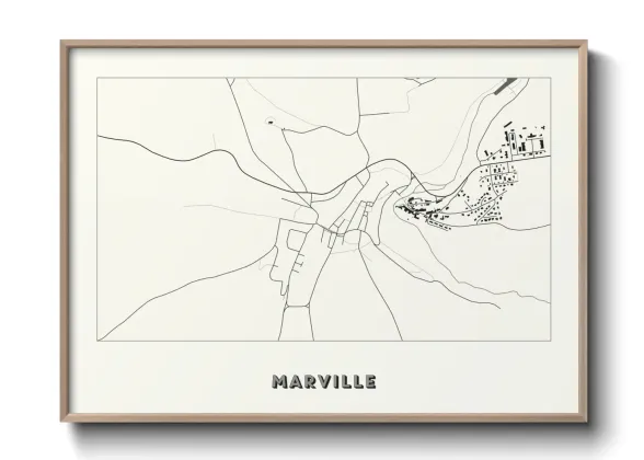 Une affiche de carte sur Marville