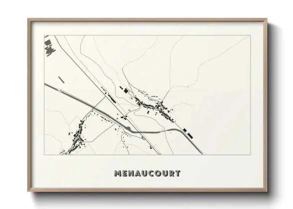 Une affiche de carte sur Menaucourt