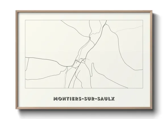 Une affiche de carte sur Montiers-sur-Saulx