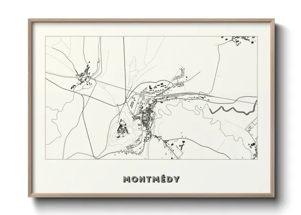 Une affiche de carte sur Montmédy