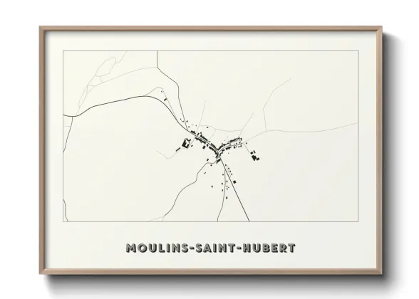 Une affiche de carte sur Moulins-Saint-Hubert