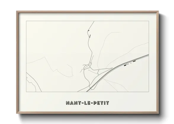 Une affiche de carte sur Nant-le-Petit