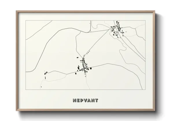 Une affiche de carte sur Nepvant