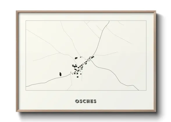 Une affiche de carte sur Osches