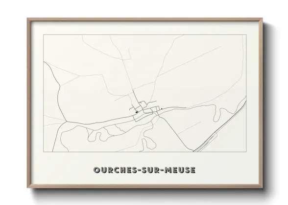 Une affiche de carte sur Ourches-sur-Meuse