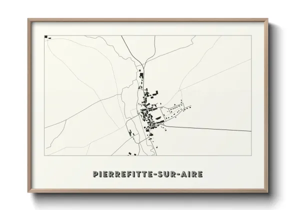 Une affiche de carte sur Pierrefitte-sur-Aire