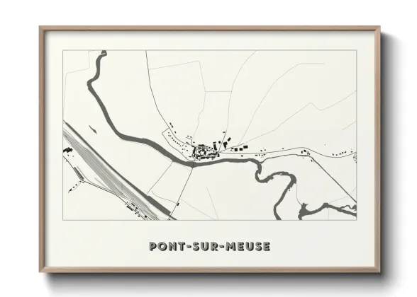 Une affiche de carte sur Pont-sur-Meuse