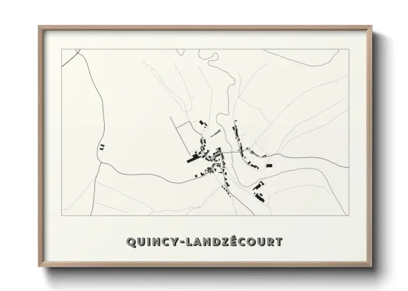 Une affiche de carte sur Quincy-Landzécourt