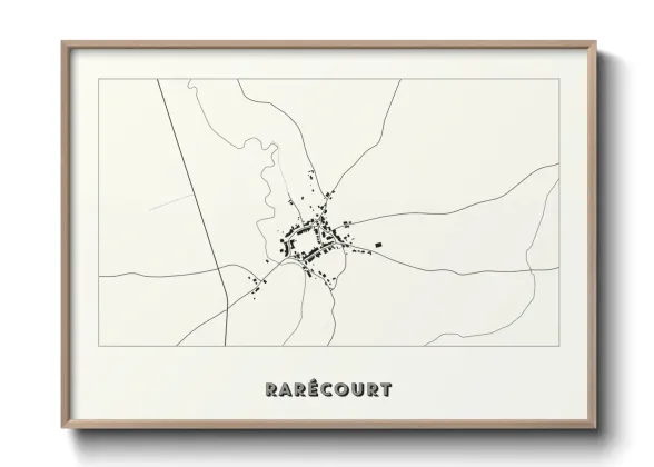 Une affiche de carte sur Rarécourt