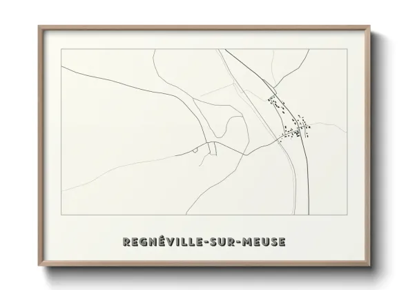 Une affiche de carte sur Regnéville-sur-Meuse